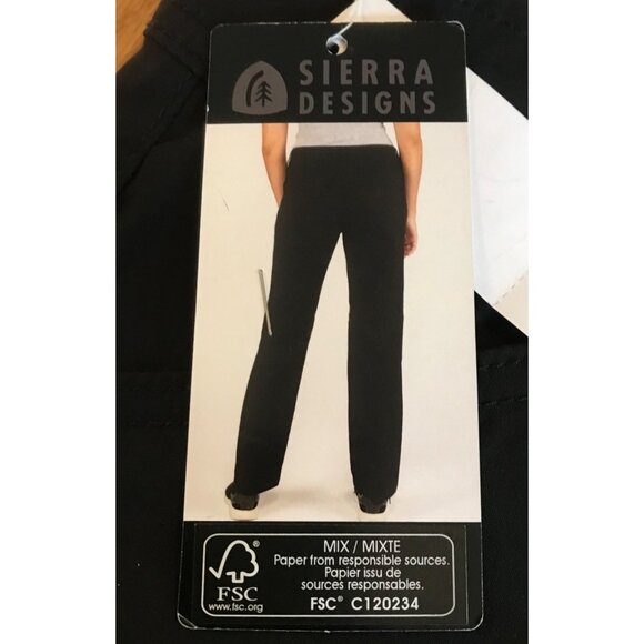 Sierra Designs Tech Pants Active Wear Hiking Pants Womens Sm Black Nylon Spandex - Picture 9 of 11